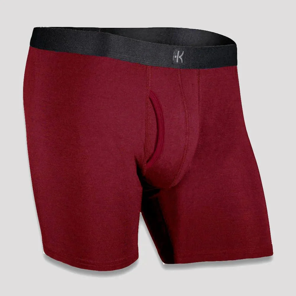 Second Skin Tencel™ Modal Standard Length Boxer Brief - With Fly - 6 inch inseam leg - Image 37