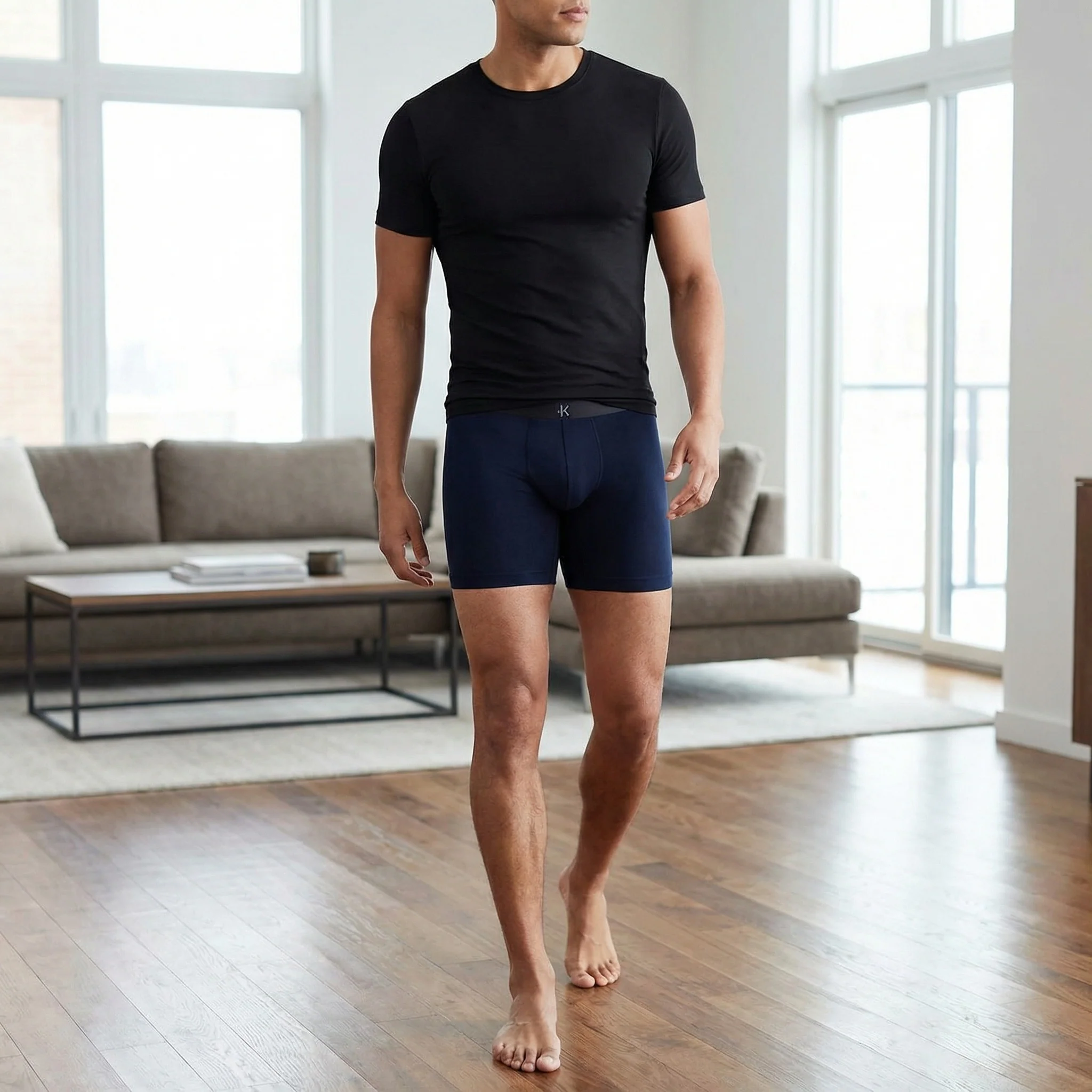 Second Skin Tencel™Modal Standard Length Boxer Brief - No Fly (6 inch inseam leg) - Image 104